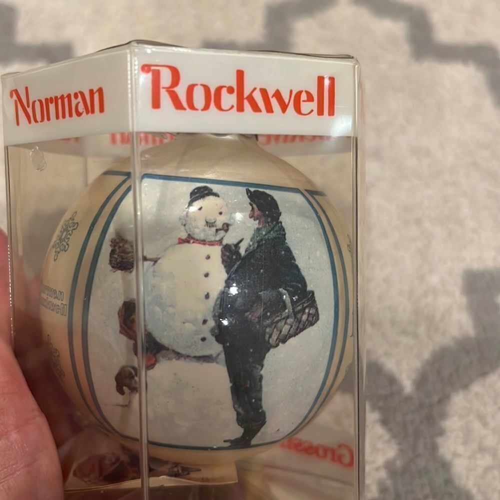 Vintage 1979 Normal‎ Rockwell "Snow Sculpure" Christmas Ornament limited edition